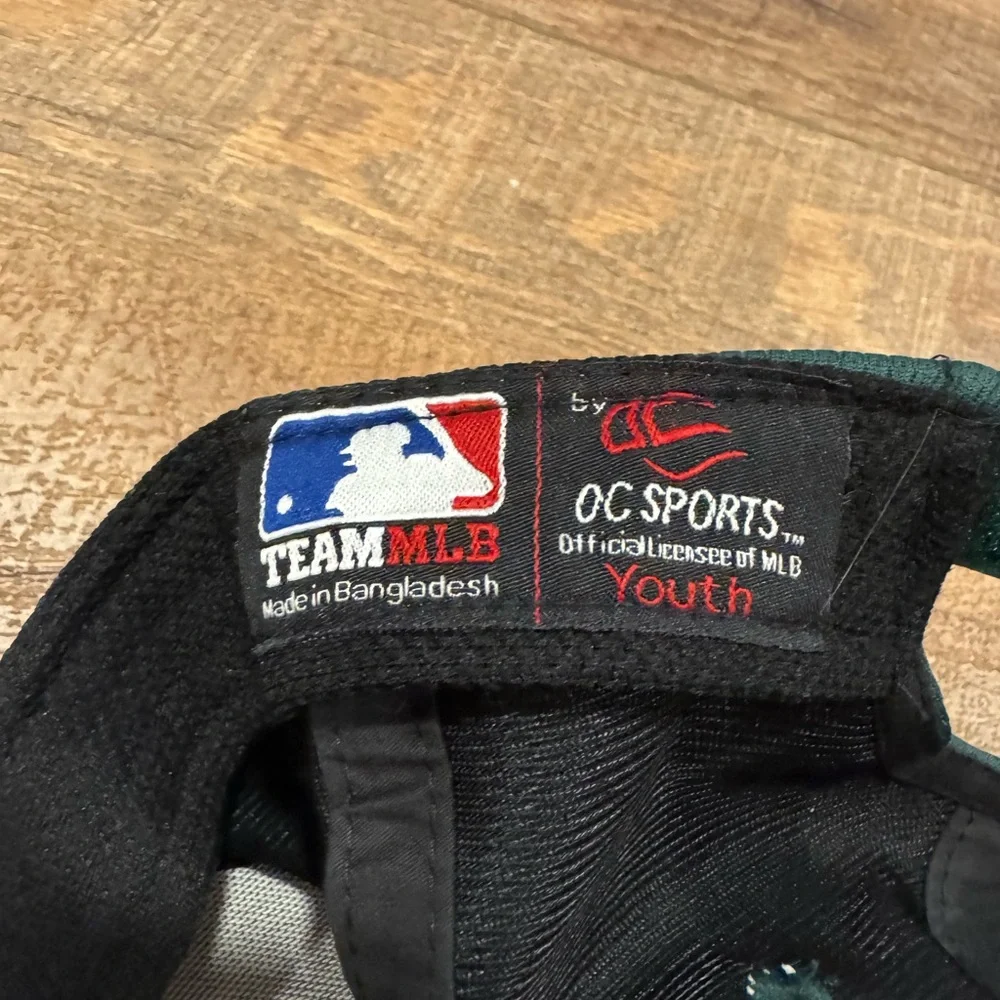 Youth Oakland Athletics A's OC Sports Team MLB Adjustable Hat Cap Green Yellow